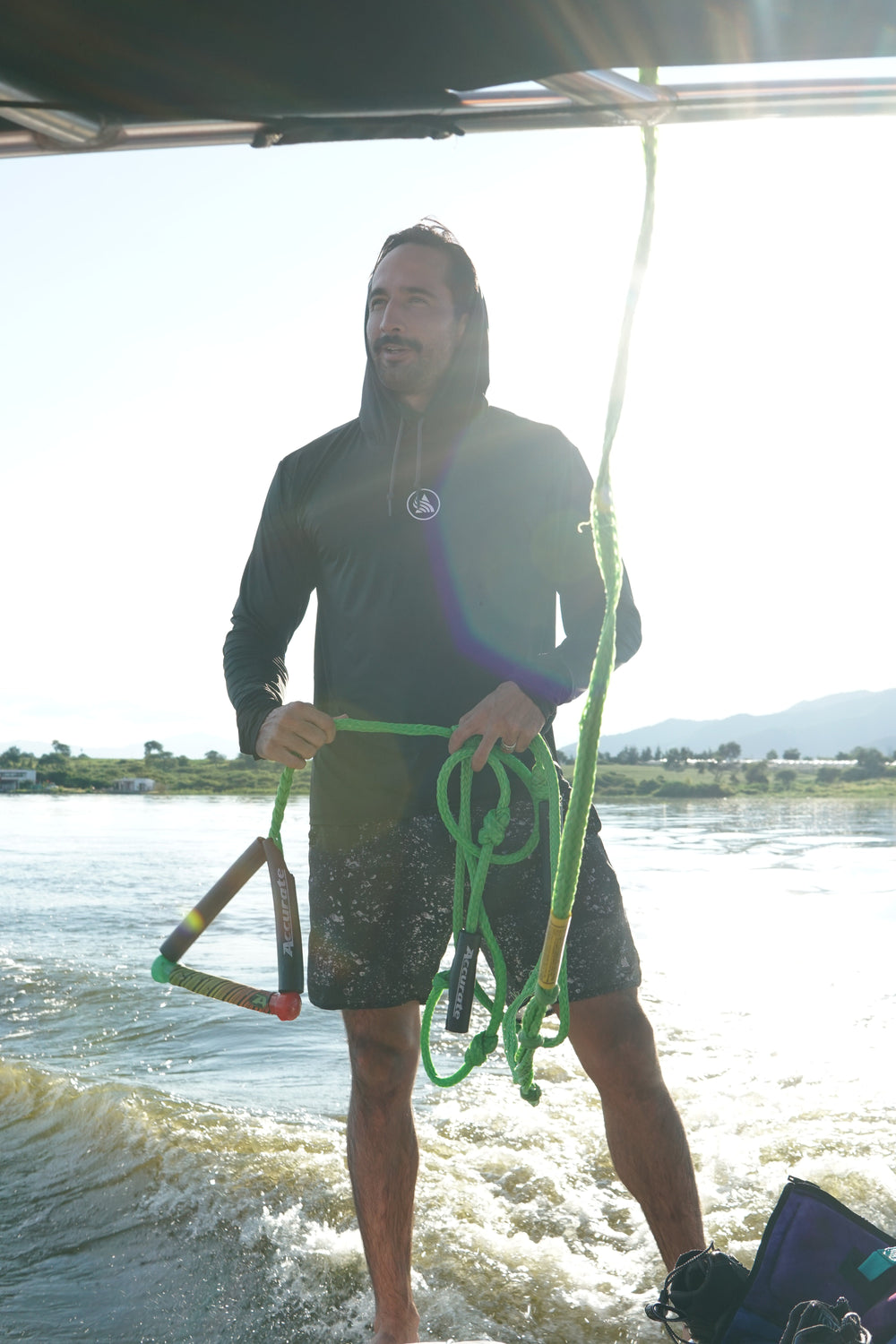 Waterman Fishing Hoodie Back in Black