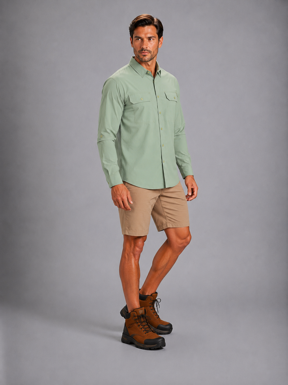 Camisa Outdoors Cool Max Pistache A2065