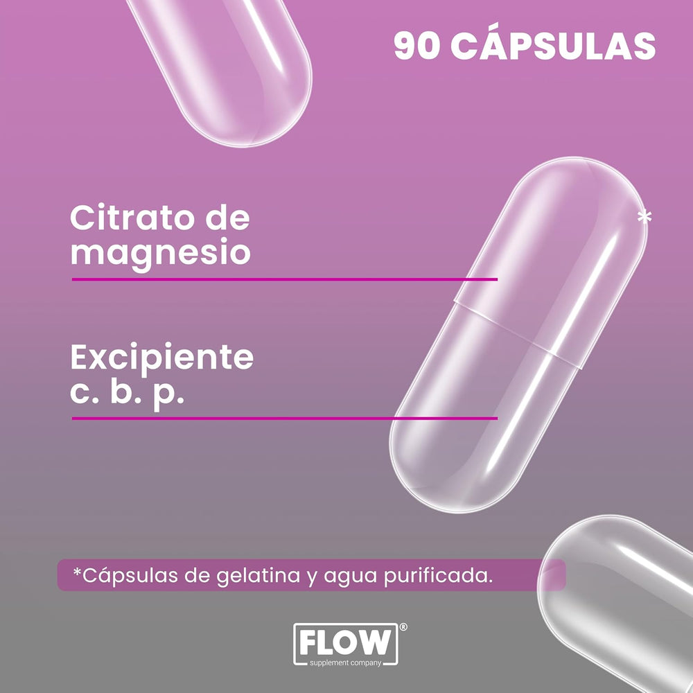 Citrato de Magnesio / 90 cápsulas de 500 mg c/u