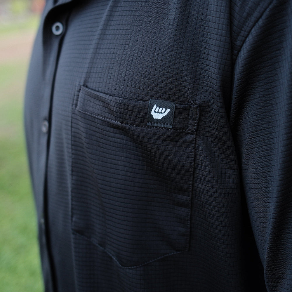 TECH PARTY SHIRT BLACK RELAX FIT