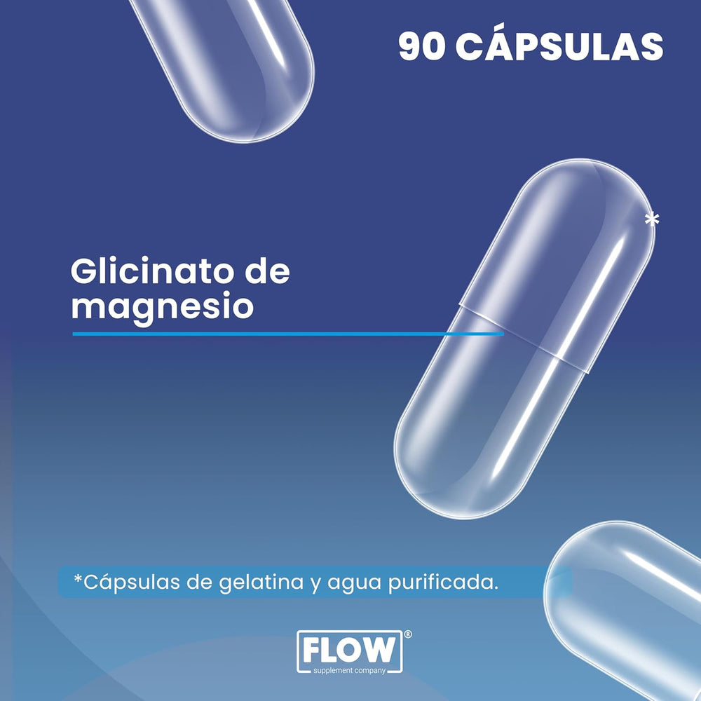 Glicinato de Magnesio / 90 cápsulas de 500 mg c/u