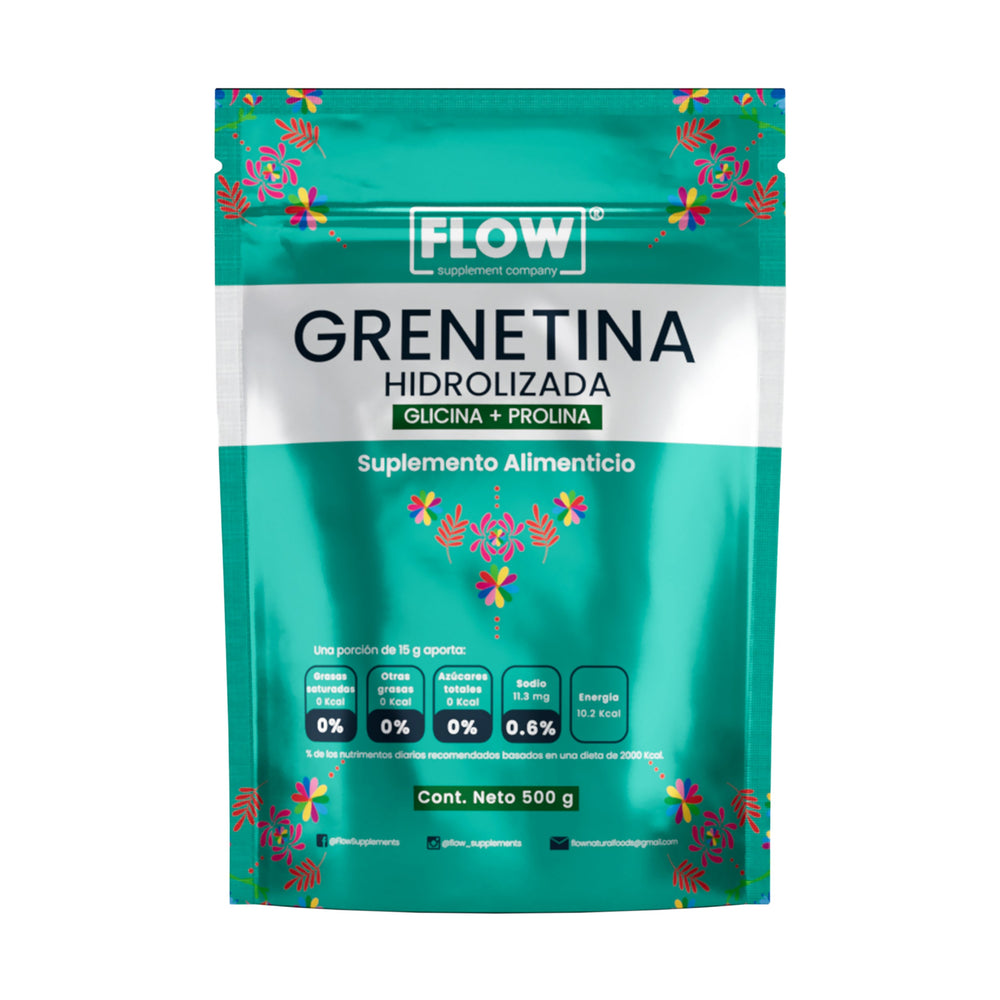 Grenetina Hidrolizada + Glicina + Prolina / 500 gr
