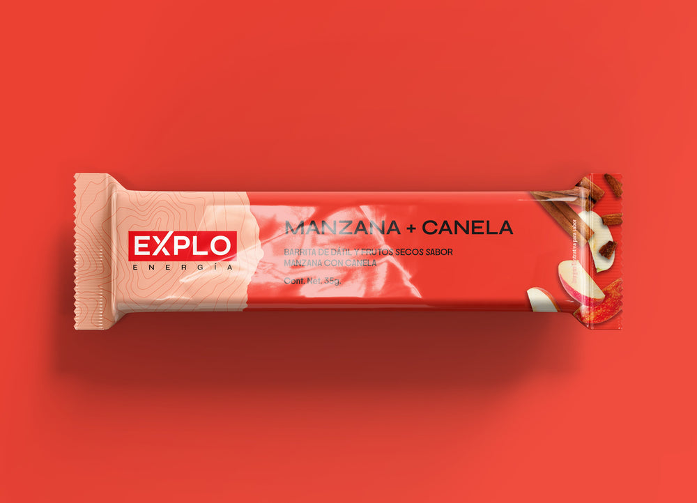 Pack 4 Barras de Energía Manzana + Canela 35g