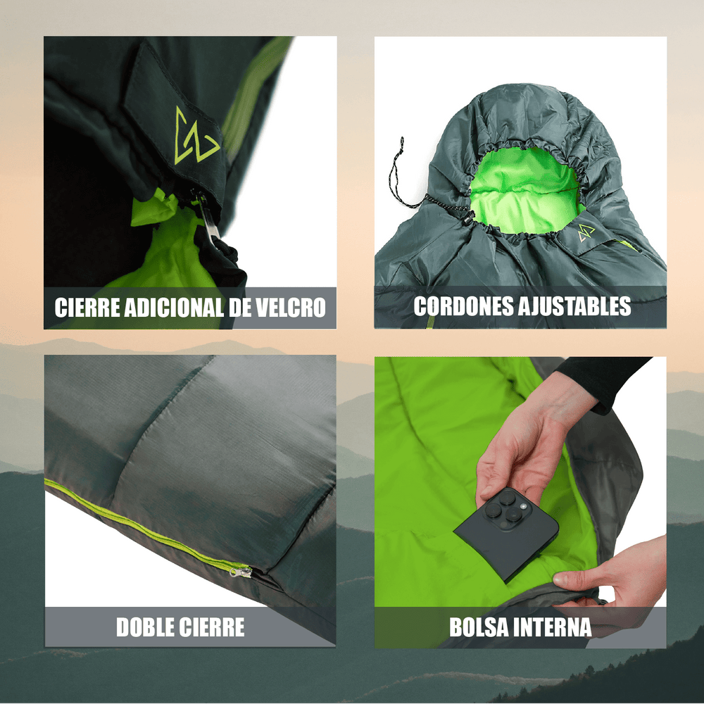 Sleeping Bag Faros -5°C Gris