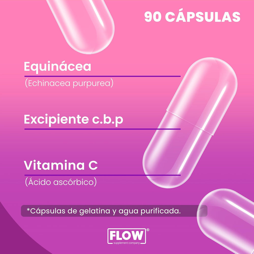 Vitamina C + Equinácea / 90 cápsulas de 500 mg c/u