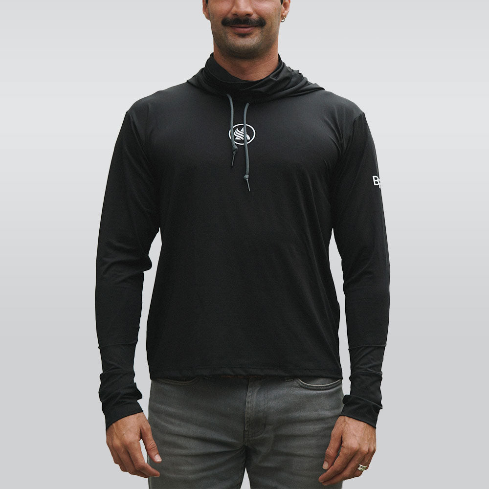 Waterman Fishing Hoodie Back in Black