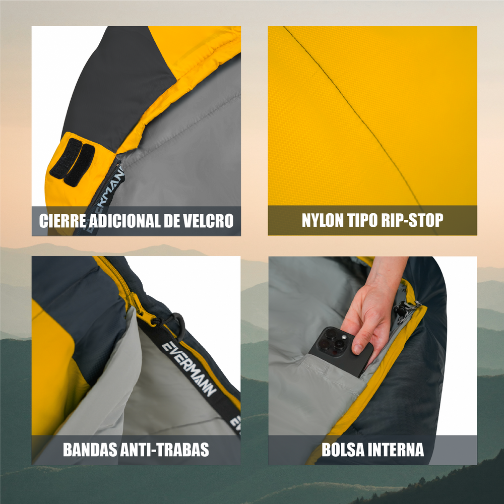 Sleeping Bag Tundra -20°C Amarillo