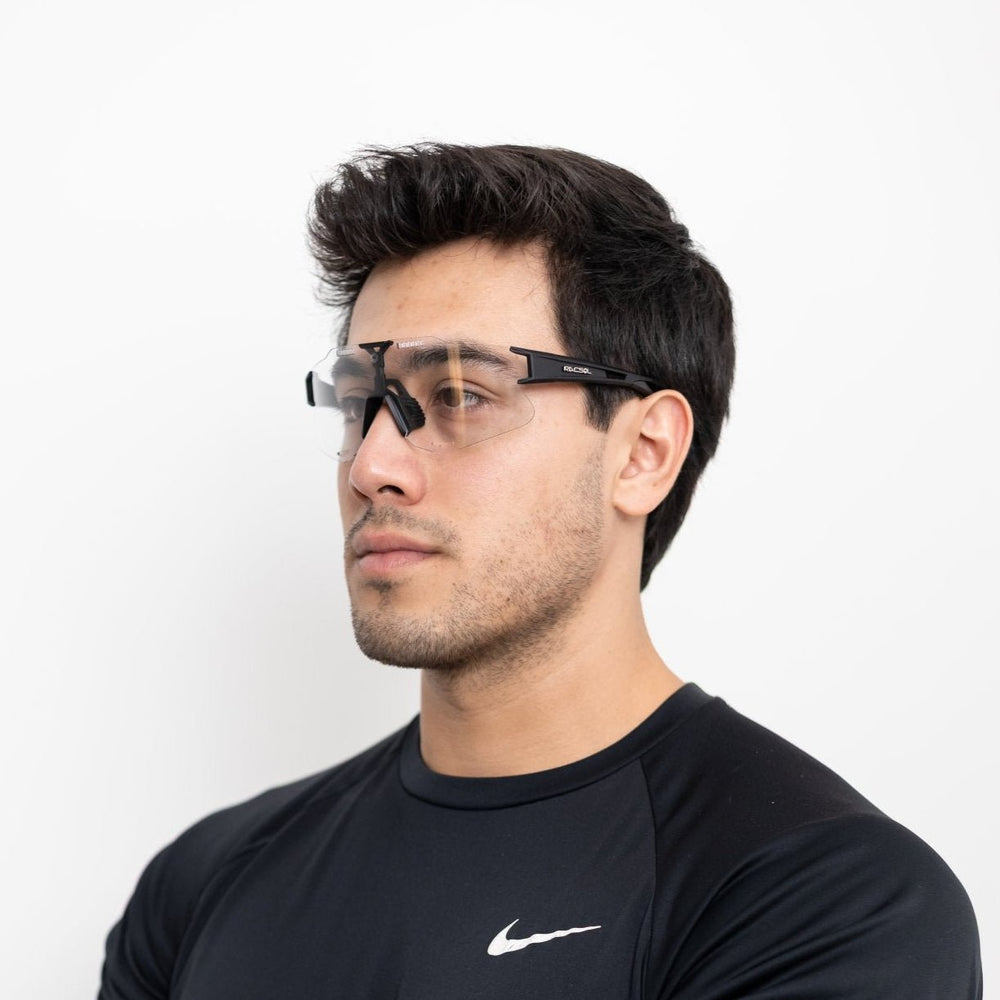 Lentes deportivos fotocromáticos para correr y ciclismo UMBRAL Marca RACSOL con protección UV400.