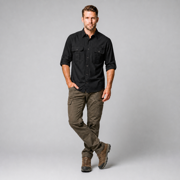 Camisa Outdoors Explore Negro A2695