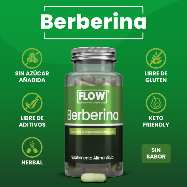 Berberina / 90 cápsulas de 500 mg c/u