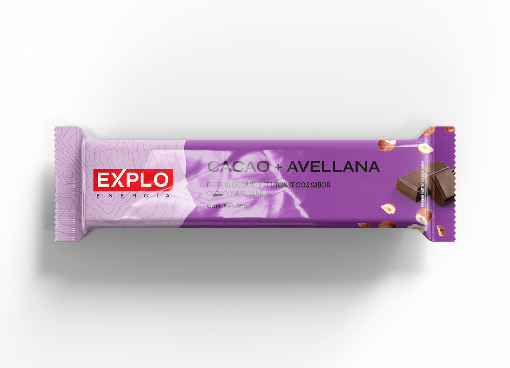 Pack 4 Barras de Energía Cacao + Avellana 35gr