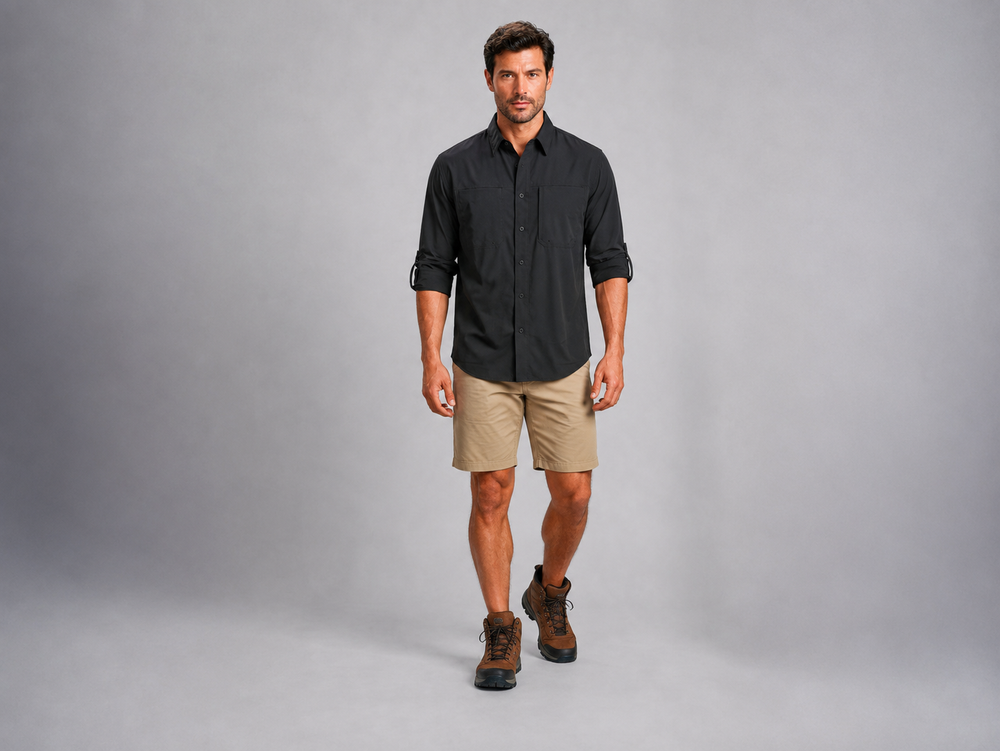 Camisa Outdoors Baja Negro C1765