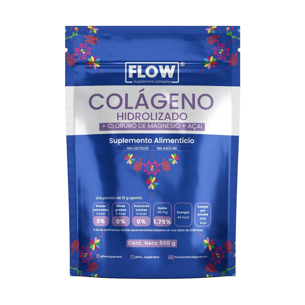Colágeno Hidrolizado + Açaí + Cloruro de Magnesio / 500 gr