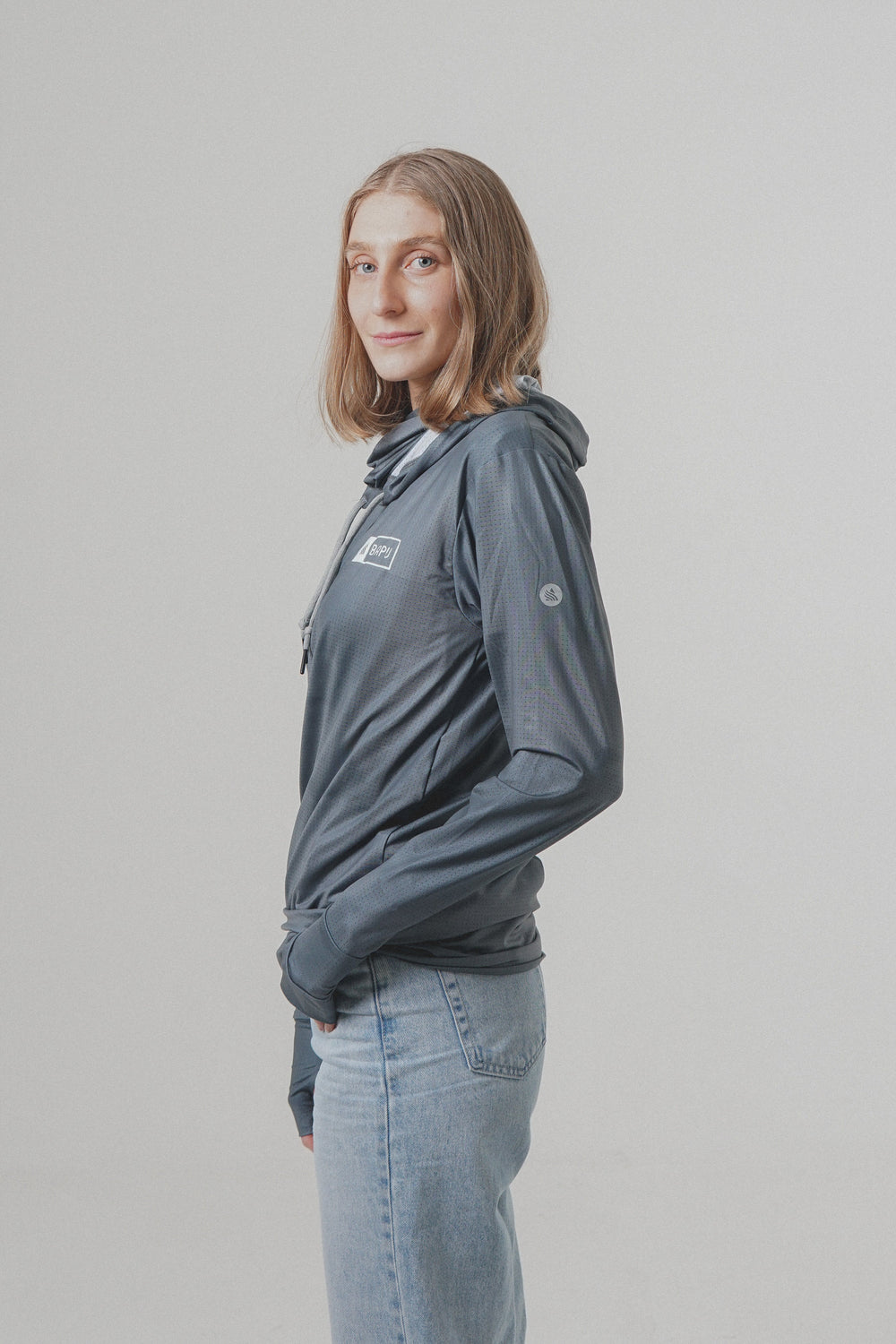 Waterman Fishing Hoodie Gris
