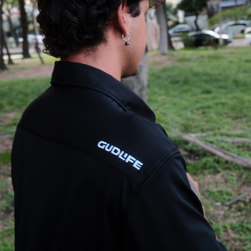 TECH PARTY SHIRT BLACK RELAX FIT