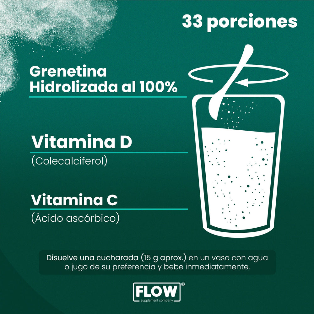 Grenetina Hidrolizada + Glicina + Prolina /  500 gr