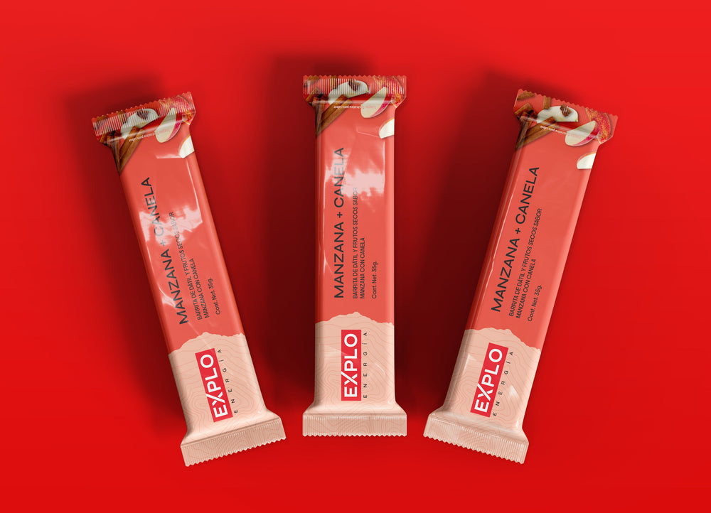 Pack 4 Barras de Energía Manzana + Canela 35g