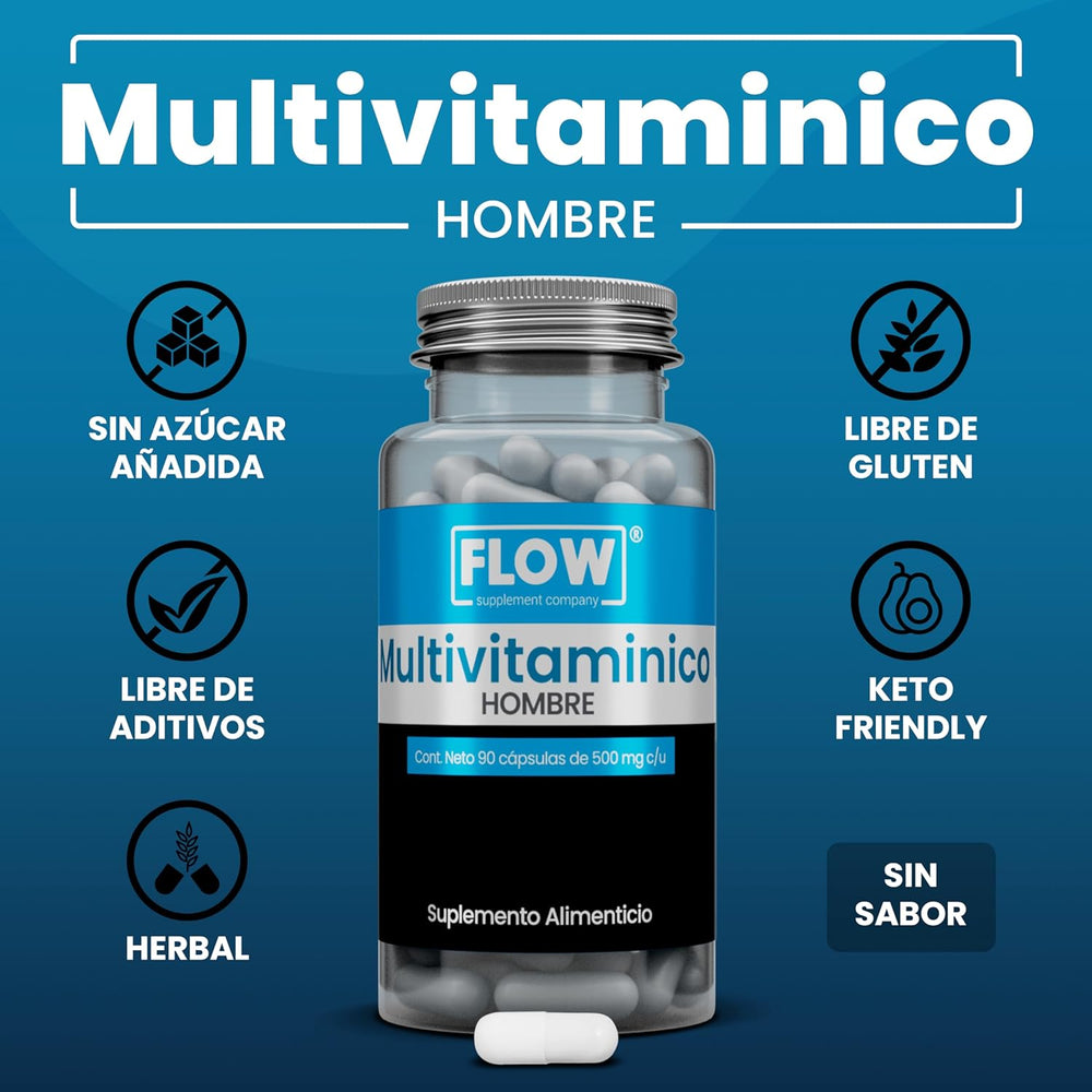 Multivitamínico Premium Hombre / 90 cápsulas de 500 mg c/u
