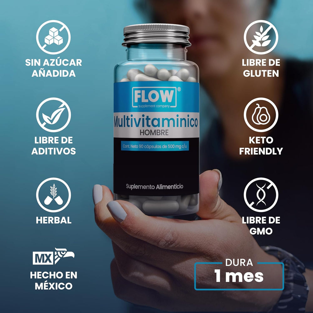 Multivitamínico Premium Hombre / 90 cápsulas de 500 mg c/u
