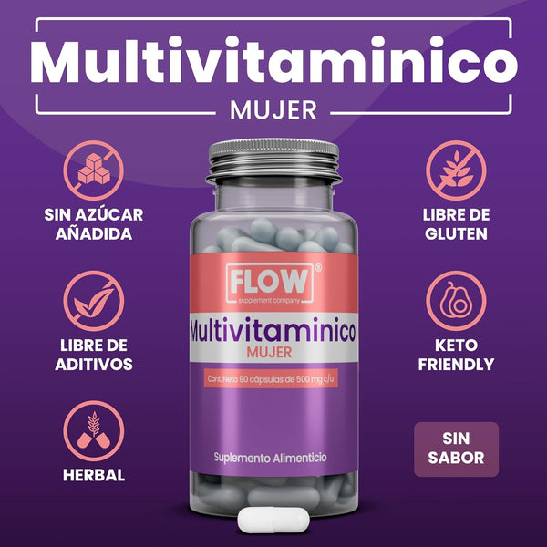 Multivitamínico Premium Mujer / 90 cápsulas de 500 mg c/u