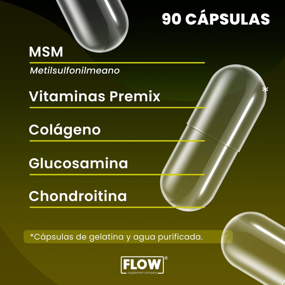 Natuflex / Glucosamina + Condroitina + Colágeno / 90 cápsulas de 500 mg c/u