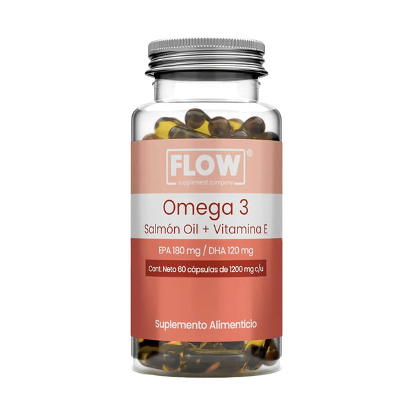 Omega 3 + Aceite de Salmón + Vitamina E / 60 cápsulas de 1200 mg c/u