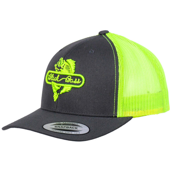 BLACK BASS Gorra Panel Snapback Charcoal/Neon Green 6606TCHNG-ONE