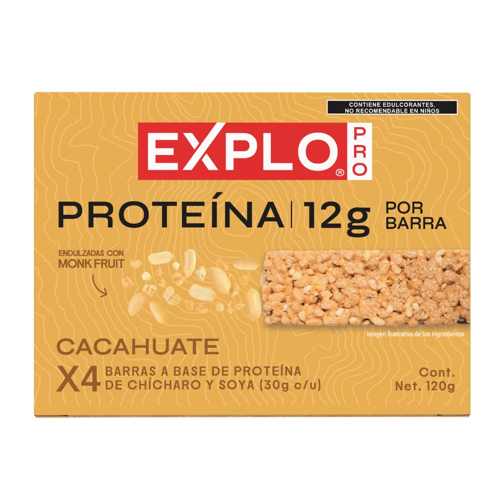 Caja 4 Barras de Proteína Cacahuate