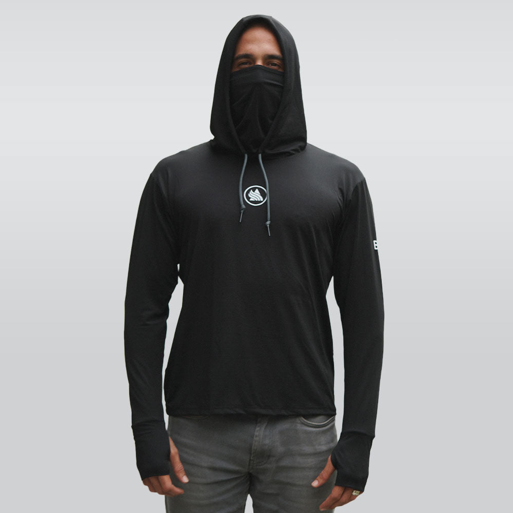 Waterman Fishing Hoodie Back in Black