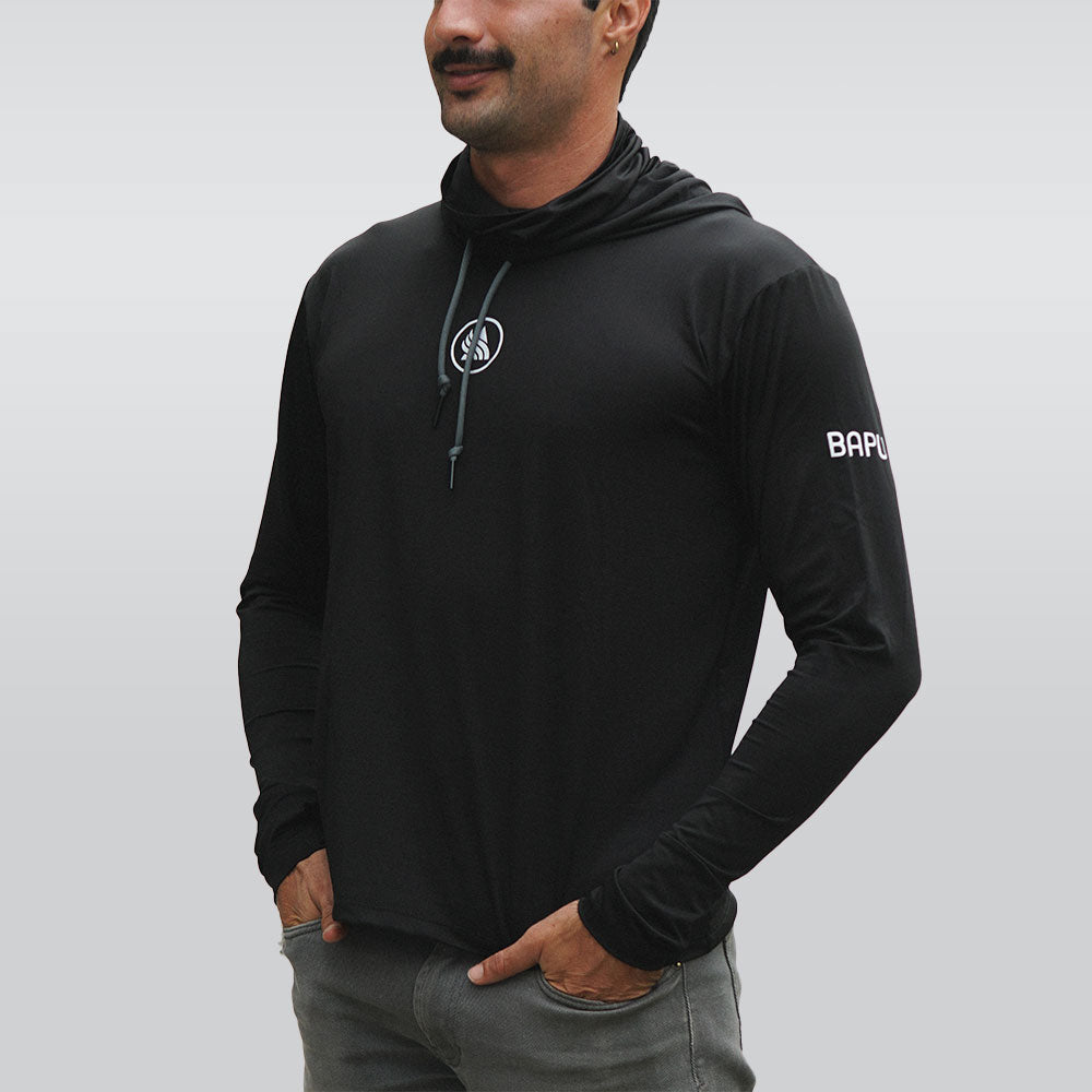 Waterman Fishing Hoodie Back in Black