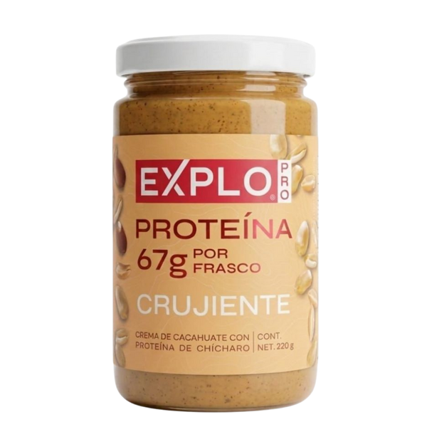 Crema de Cacahuate Crujiente con Proteína 220g