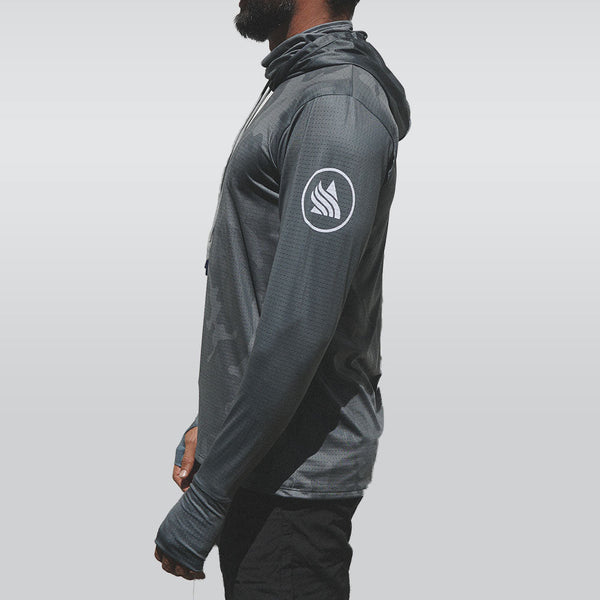 Waterman Fishing Hoodie Camo Gris