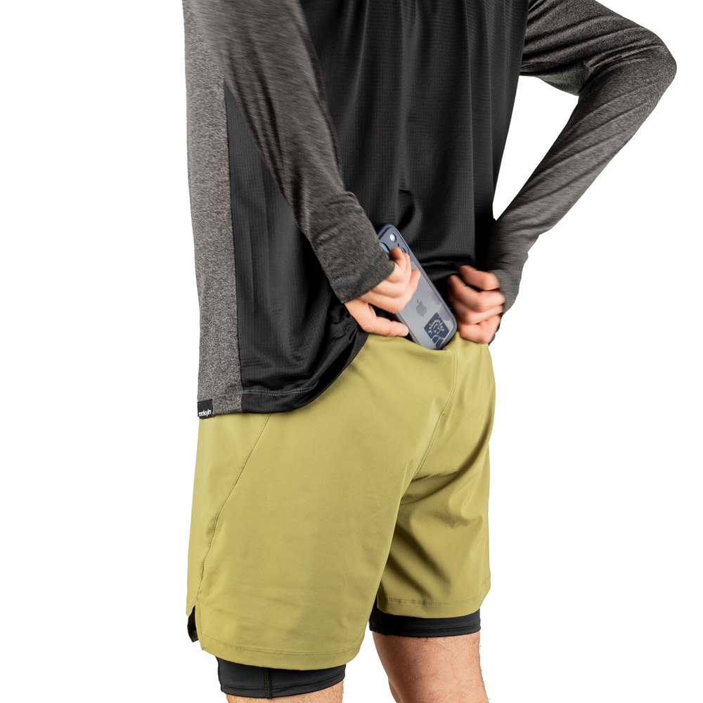 Shorts Running Green - Hombre