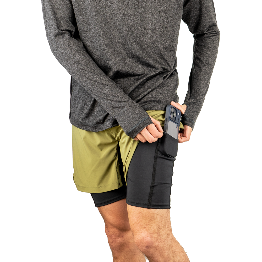 Shorts Running Green - Hombre