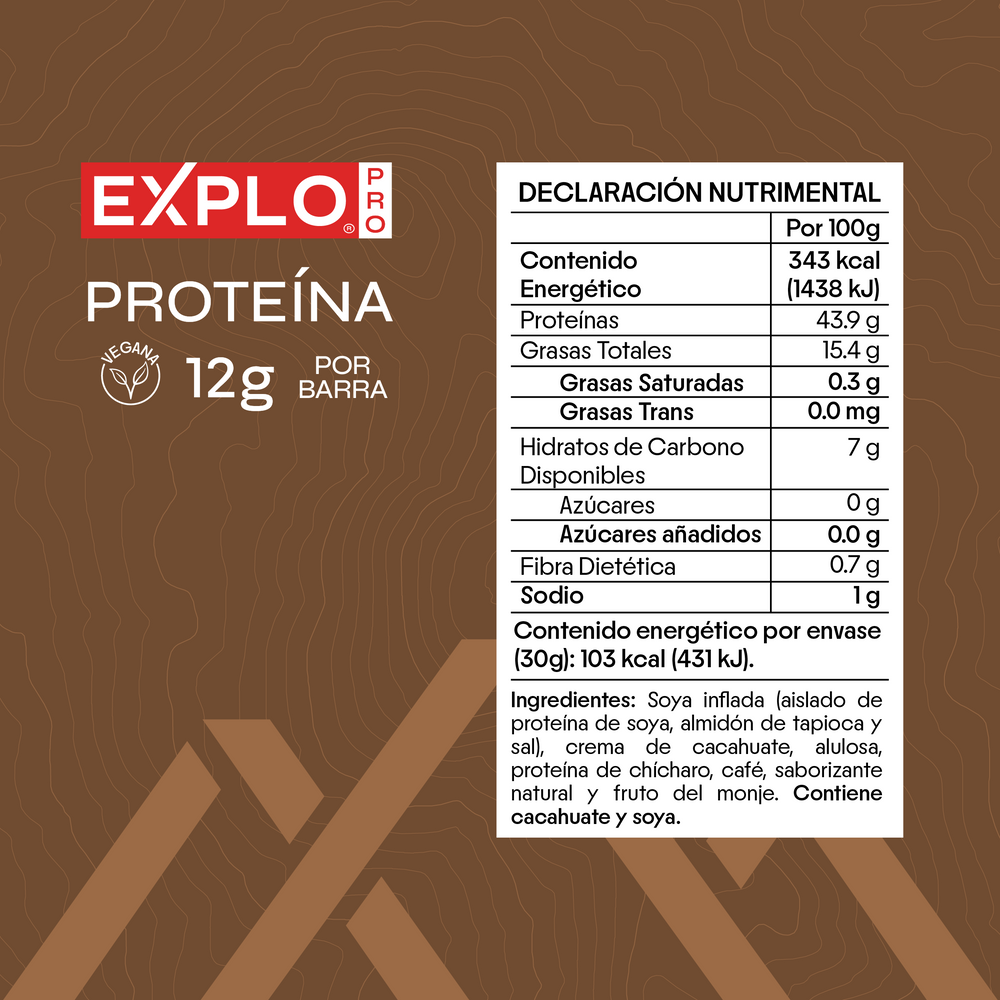 Caja de 4 Barras de Proteína sabor Moka